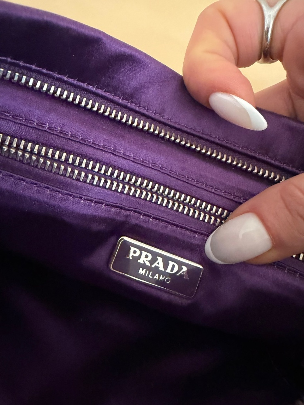 Prada Purple Satin Embellished Clutch - Picture 6 of 9